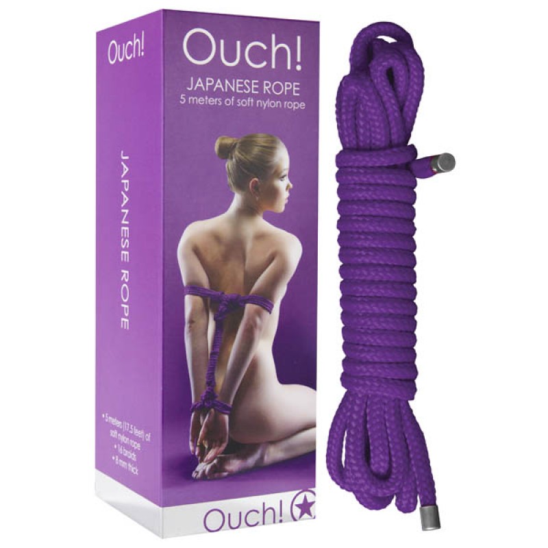 Ouch! Japanese Soft Nylon Rope 5 Metres - Purple